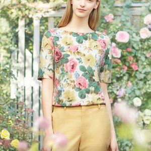 Uniqlo Studio Sanderson Crew Neck T-Shirt w/ Floral Print